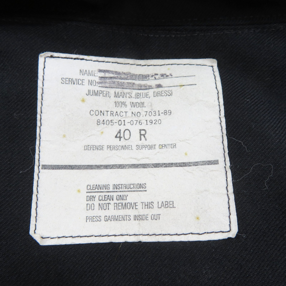 USN Jumper Shirt Naval Sea Cadet Cracker Jack Navy Wool Jumper Sz 40R Vintage - Picture 5 of 5